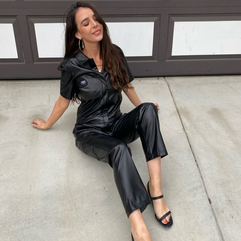Wildfang faux leather Essential Coveralls